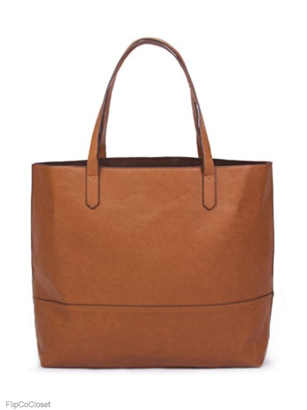 Large Vegan Leather Tote Bag Slouchy Shoulder Bag Open Top XL Carryall
